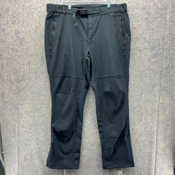 Columbia Pants Mens 38x32 Black Belted Ridge II Run lined Hiking Snowpants - Picture 1 of 12